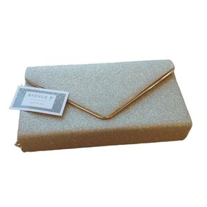 Women's Gold Glitter Evening Bag